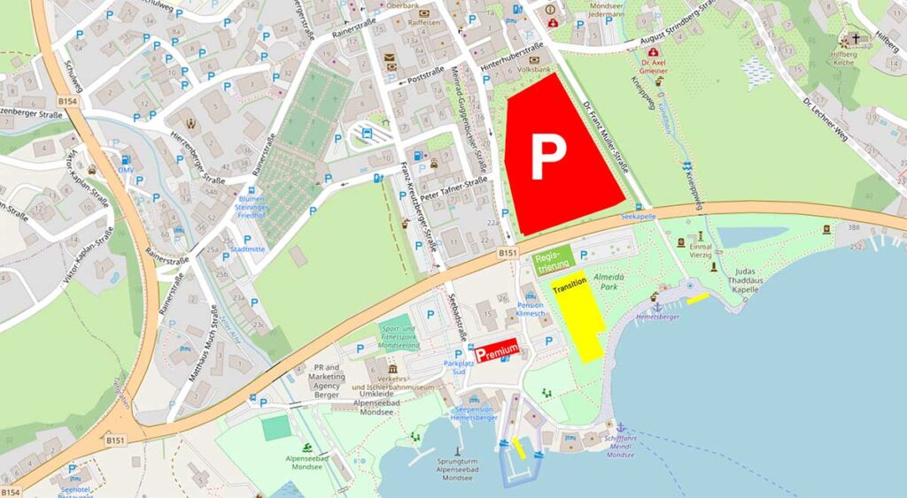 ALOHA TRI Mondseeland Parkplatz